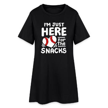 Baseball Baseballspieler - Frauen T-Shirt-Kleid - Schwarz - Vorne