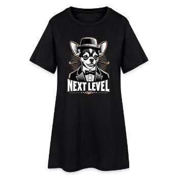 Chihuahua Next Level Anzug Smoking Hund Geschenk - Frauen T-Shirt-Kleid - Schwarz - Vorne