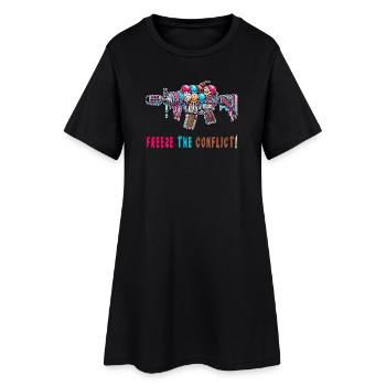 Crème glacée Conflict Freeze - Robe T-shirt Femme - noir - Devant