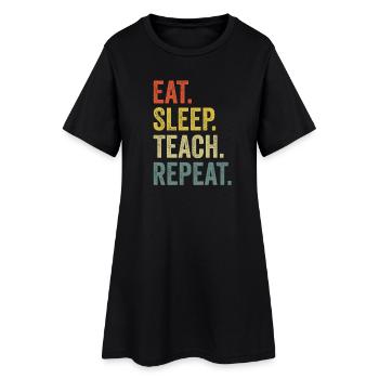 déclaration de l'enseignant - Robe T-shirt Femme - noir - Devant