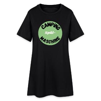 Camping spülmaschine - Frauen T-Shirt-Kleid - Schwarz - Vorne
