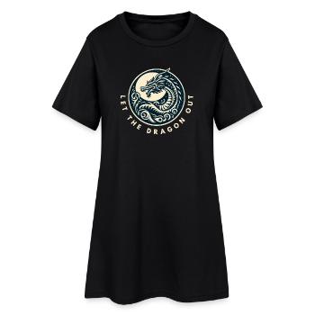 Laisser sortir le dragon - Robe T-shirt Femme - noir - Devant