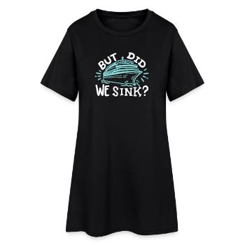 Kreuzfahrtschiff Kreuzfahrt - Frauen T-Shirt-Kleid - Schwarz - Vorne