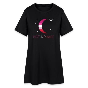 LGBTQ Pride Month - Keine Phase - Lesbisch - Frauen T-Shirt-Kleid - Schwarz - Vorne