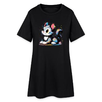 Chat - Robe T-shirt Femme - noir - Devant