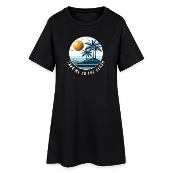 Emmenez-moi à la plage - Robe T-shirt Femme - noir - Devant