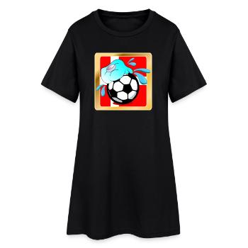DANEMARK FOOTBALL D’ÉTÉ - Robe T-shirt Femme - noir - Devant