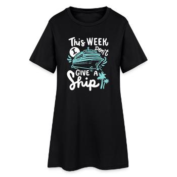 Kreuzfahrtschiff Urlaub - Frauen T-Shirt-Kleid - Schwarz - Vorne