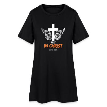 Symbolisme religieux avec des ailes d’ange - Robe T-shirt Femme - noir - Devant