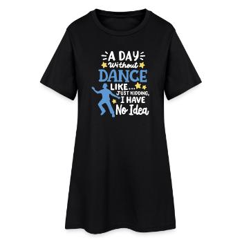 Tanz Tänzer Tanzen - Frauen T-Shirt-Kleid - Schwarz - Vorne