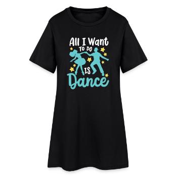 Tanzen Tanzpaar Tänzer - Frauen T-Shirt-Kleid - Schwarz - Vorne