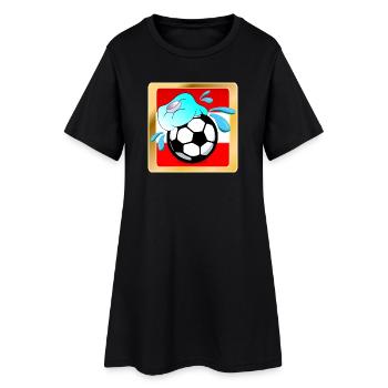 L’ÉTÉ EN AUTRICHE FOOTBALL - Robe T-shirt Femme - noir - Devant