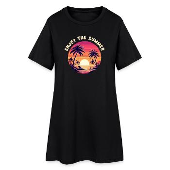 Profitez de l’été - Robe T-shirt Femme - noir - Devant