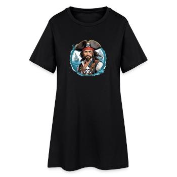 Pirate Corsair Illustration - Robe T-shirt Femme - noir - Devant