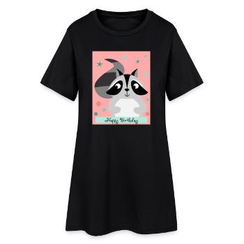 JAHRESTAG. ALLES GUTE ZUM GEBURTSTAG. ALLES GUTE ZUM GEBURTSTAG. - Frauen T-Shirt-Kleid - Schwarz - Vorne