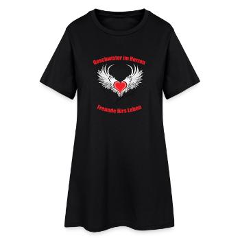 Frères et sœurs de cœur, amis pour la vie - Robe T-shirt Femme - noir - Devant