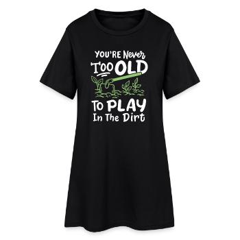 Gartenarbeit Hacken Gärtner - Frauen T-Shirt-Kleid - Schwarz - Vorne