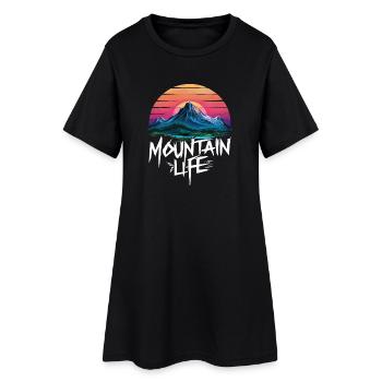 Oriental Sunset at Mountain - Women’s T-Shirt Dress - black - Front