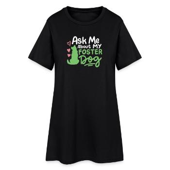 Pflegehund Herrchen Frauchen - Frauen T-Shirt-Kleid - Schwarz - Vorne