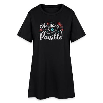 Tout est possible - Robe T-shirt Femme - noir - Devant