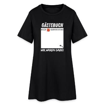 Guestbook for the 18th birthday - Women’s T-Shirt Dress - black - Front