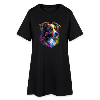 Berger Australien Couleurs vives Pop Art Aussie - Robe T-shirt Femme - noir - Devant