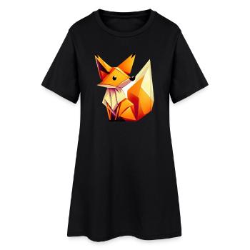 Fox - Women’s T-Shirt Dress - black - Front