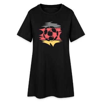 Fußball Illustration Deutschland Ball Grafik Logo - Frauen T-Shirt-Kleid - Schwarz - Vorne