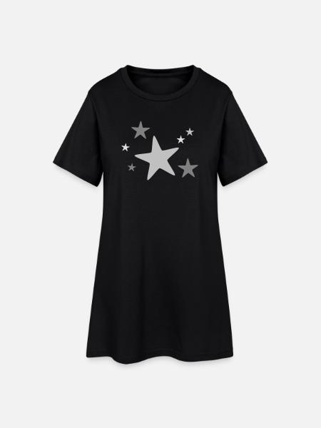 Groupe d’étoiles multicolore - Robe T-shirt Femme - noir