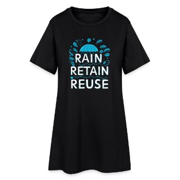 Rain Keep Réutilisation - Robe T-shirt Femme - noir - Devant
