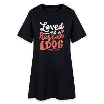 Pflegehund Pfegestelle - Frauen T-Shirt-Kleid - Schwarz - Vorne