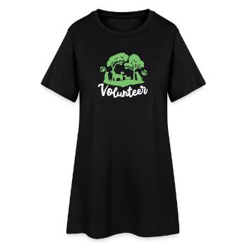 Freiwilliger Helfer bei der Hunderettung - Frauen T-Shirt-Kleid - Schwarz - Vorne