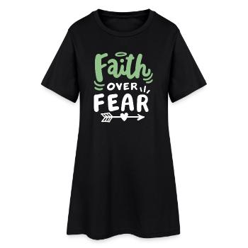 Christlicher Glaube Bibel Zitat - Frauen T-Shirt-Kleid - Schwarz - Vorne