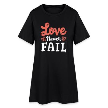 Christliches Zitat Religiös - Frauen T-Shirt-Kleid - Schwarz - Vorne