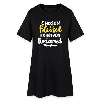 Christlicher Glaube Bibel Zitat - Frauen T-Shirt-Kleid - Schwarz - Vorne