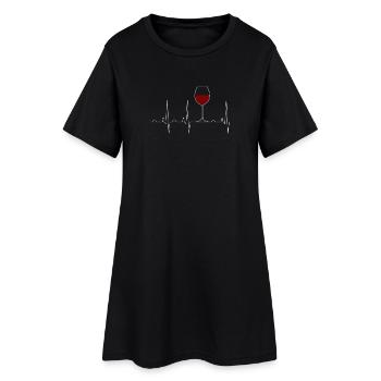 Verre rempli d’impulsions - Robe T-shirt Femme - noir - Devant