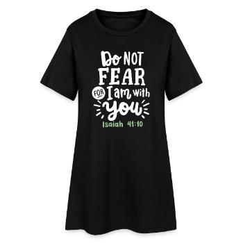Christlicher Glaube Bibelvers - Frauen T-Shirt-Kleid - Schwarz - Vorne