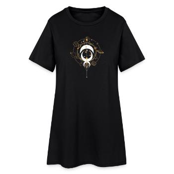 Cosmic Geometry Orbital Emblem - Women’s T-Shirt Dress - black - Front