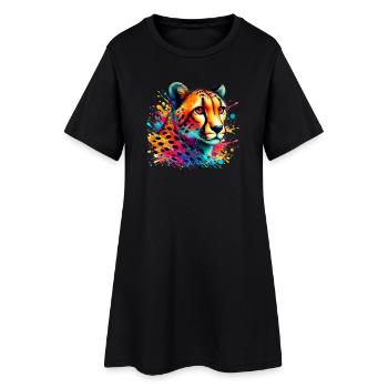 Cheetah - Women’s T-Shirt Dress - black - Front