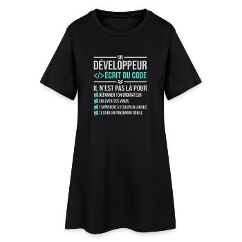 Developer Writing Code - Women’s T-Shirt Dress - black - Front