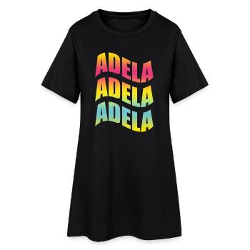 Adela wave effect t-shirt wave effect t-shirt - Women’s T-Shirt Dress - black - Front