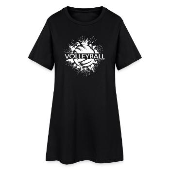 Volleyball Ball Explosion Sport Beach Symbol Logo - Frauen T-Shirt-Kleid - Schwarz - Vorne