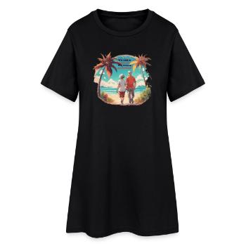 Wir sind in Rente - Frauen T-Shirt-Kleid - Schwarz - Vorne
