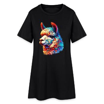 Alpaca - Women’s T-Shirt Dress - black - Front