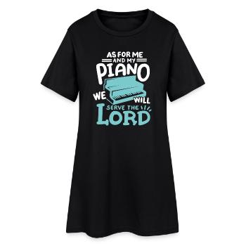 Pianist Christlich Klavierspieler - Frauen T-Shirt-Kleid - Schwarz - Vorne