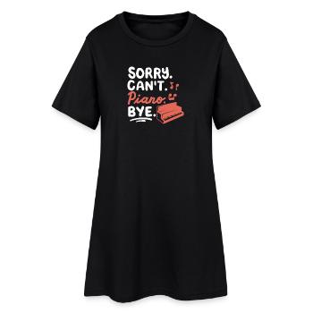 Piano Pianist - Frauen T-Shirt-Kleid - Schwarz - Vorne