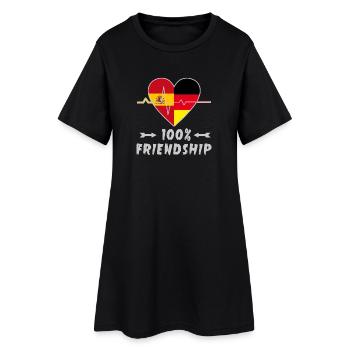 L'Espagne et l'Allemagne : amitié à 100 % - Robe T-shirt Femme - noir - Devant