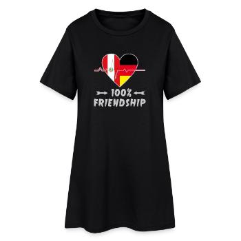 Peru and Germany 100% friendship - Women’s T-Shirt Dress - black - Front