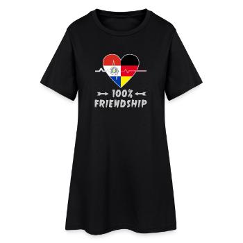L'amitié entre le Paraguay et l'Allemagne est - Robe T-shirt Femme - noir - Devant