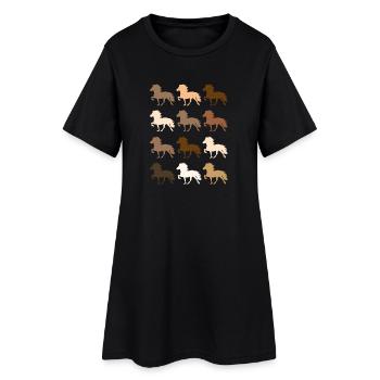 Cheval islandais - Robe T-shirt Femme - noir - Devant